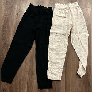 a new day Black and Cream Trousers